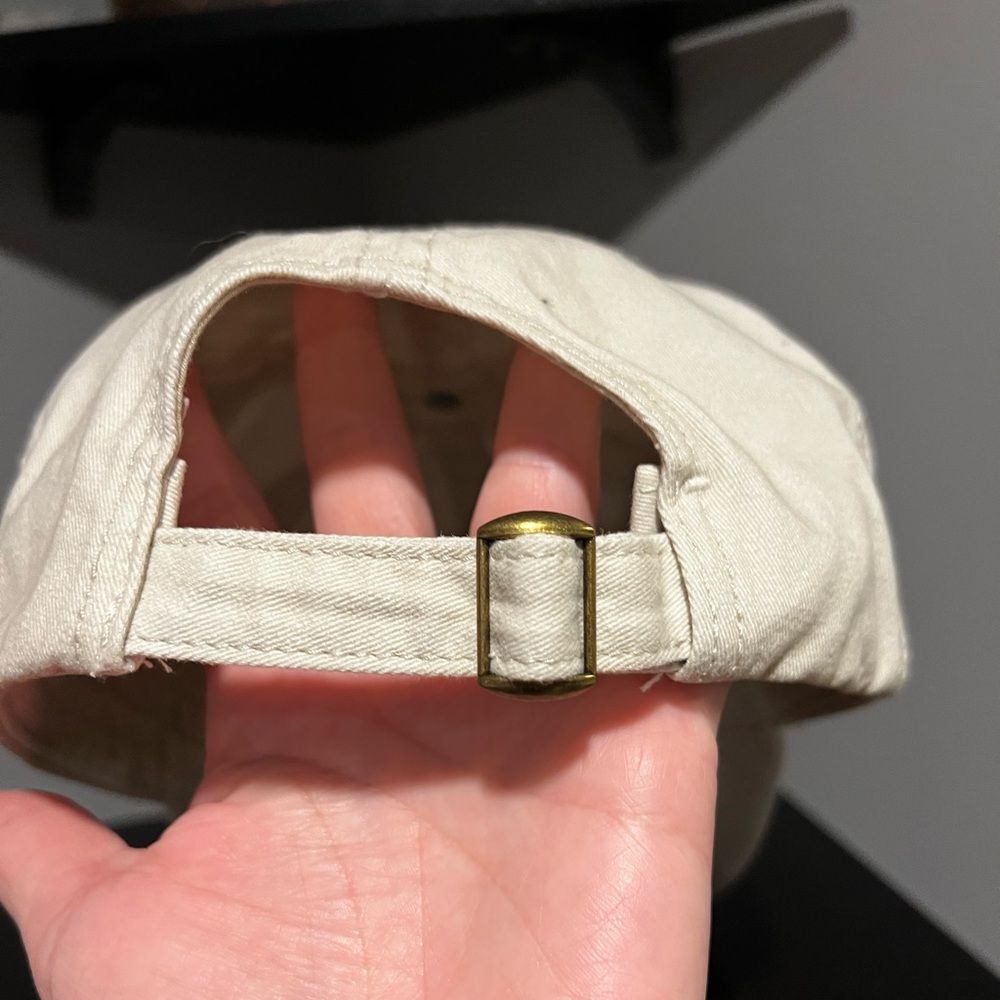 Cream Unstructured Baseball Cap - Picture 3 of 4